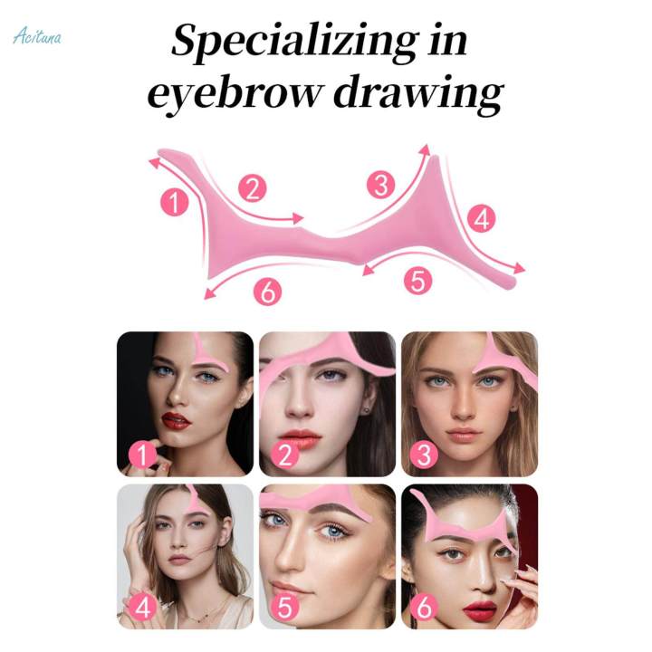 Silicone Eyebrow Shaping Tool Eyeliner Stencil Make Up Tool