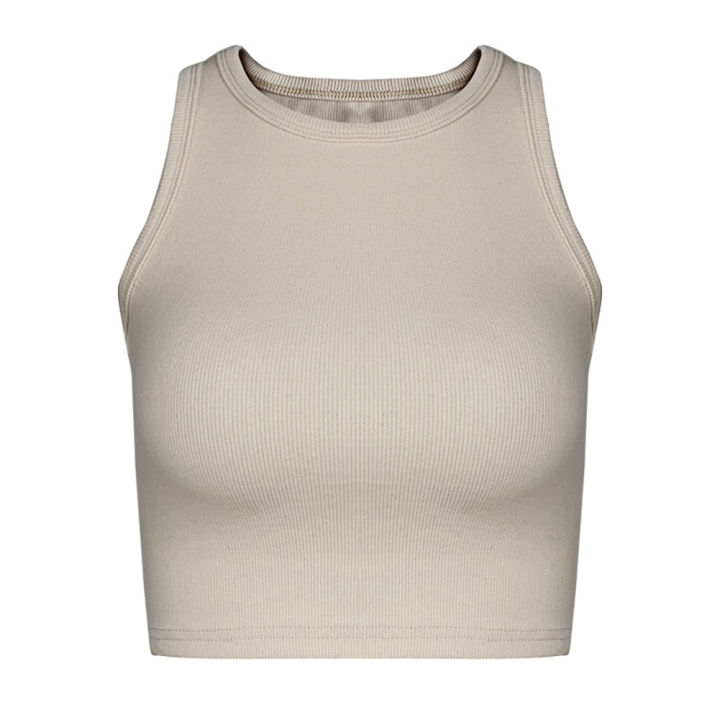 bellylady%20Women%20Cotton%20Summer%20Tank%20Tops%20Sports%20Sleeveless%20Slim%20Fit%20Cropped%20Tops%20Workout%20Casual%20Solid%20Color%20Cami%20Shirts%20-%20Image%207