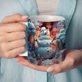 Creative 3d Ceramic Mug Space Design Snowman Santa Coffee Cup Tea Milk Mug S For Kids Adults. 