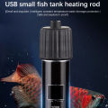 USB Mini Aquarium Heating Rod For Small Fish Tank 26°C Constant Temperature Aquarium Heater Submersible Thermostat Heater 10W. 