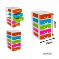 Mini Small Drawer Layer 5 In 1 blue / green / pink / orange / baby office drawer Set Plastic Colorful Storage Box For Medicine Stationery Items Cosmetics Money Jewelry & Other Small Items For Storing Purpose. 