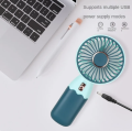 Mini USB Rechargeable Handheld Cooling Fan with Mobile Phone Holder - Ideal for Office, Home, and Summer Use. 