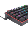 Redragon K617 FIZZ 60% Wired RGB Gaming Keyboard, 61 Keys Compact Mechanical Keyboard White & Grey Mixed-Colored Keycaps. 