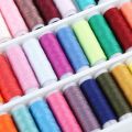 【WEJA】39Pcs Mixed Colors 100% Polyester Yarn Sewing Thread Roll Machine Hand Embroidery 200 Yard Each Spool For Home Sewing Kit. 