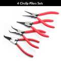 Circlip Pliers Set, Internal/External Snap Ring Pliers Set, 4Pc. 