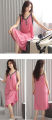 Yfashion Women's Plus Sized Nightdress Summer Sleeveless V-Neck Nightgown Breathable Loose Sleepwear With Pad. 