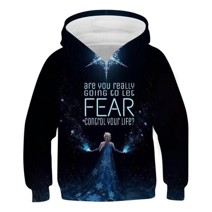 Frozen Hoodies Boys Kids Girls Sweaters Cartoon 3D Print Elsa Anna Hoodie Cool Baby Costume Long Sleeve Sweatshirt