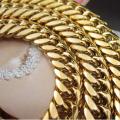 Gold Plated 18K Gold Chain Bracelet 7mm/6mm for Girls and Boys Ladies and Gents. 
