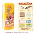 Password Lock Stationery Box Primary School Girls Pencil Box Men's Multi-Functional Large Capacity Three-Layer Cute Korean Style Internet Celebrity Pencil Case. 