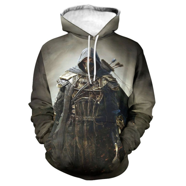The Elder Scrolls Skyrim Printed Hoodies For Men/Women Vintage Sweatshirt Spring And Autumn Hooded Long Sleeve Jacket Pullover