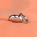 S925 Stamped White Gold Color Tibetan Silver Ring Simple 4mm Stanless Steel Rings for Men Women Couple Gift Jewelry Accessories. 