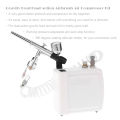 KOGEEK New 110-240V Professional Gravity Feed Dual Action Airbrush Air Compressor Kit for Art Painting Makeup Manicure Craft Cake Spray Model Air Brush Nail Tool Set White. 