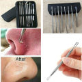Waitz Naitz 7/9pcs Stainless Steel Blackhead Remover Tool Set Whitehead PiHot Selling mple Spot Comedone Acne Extractor Remover Popper Face Tools Kit. 