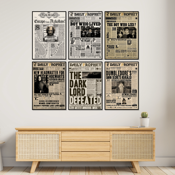 A3/A4%20Size%20Framed%20Wall%20posters%20Vintage%20Harry%20Potter%20Newspaper%20classic%20Wall%20decorations%20-%20Image%206