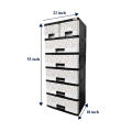 Plastic Drawers Dresser, Storage Cabinet with 6 Drawers, Closet Drawers Tall Dresser Organizer for Clothes, Playroom, Bedroom Furniture. 