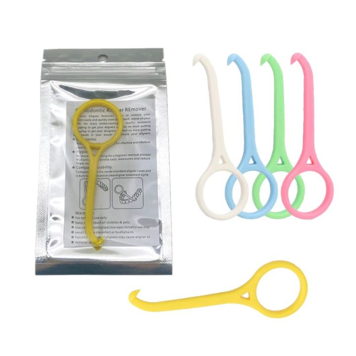 thumbnail image 2 of 10-Pack Dental Orthodontic Aligner Remover Tools – Plastic Invisible Braces Take-Off Hooks 2 of 3
