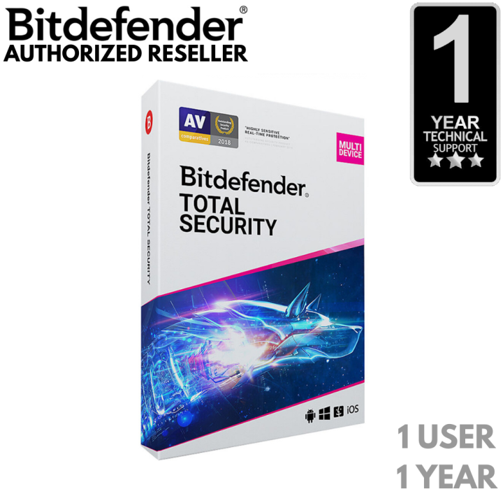 Original Bitdefender Total Security 2024 Antivirus Software for Windows