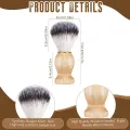 Men Shaving Brush Natural Badger Hair Wood Handle Hair Salon Shave Brush Face Beard Cleaning Appliance Barber Salon Shave Brush. 
