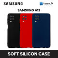 Ultra Slim Samsung Soft Silicon Case For Samsung Galaxy A12 Matte TPU Rubber Back Cover. 