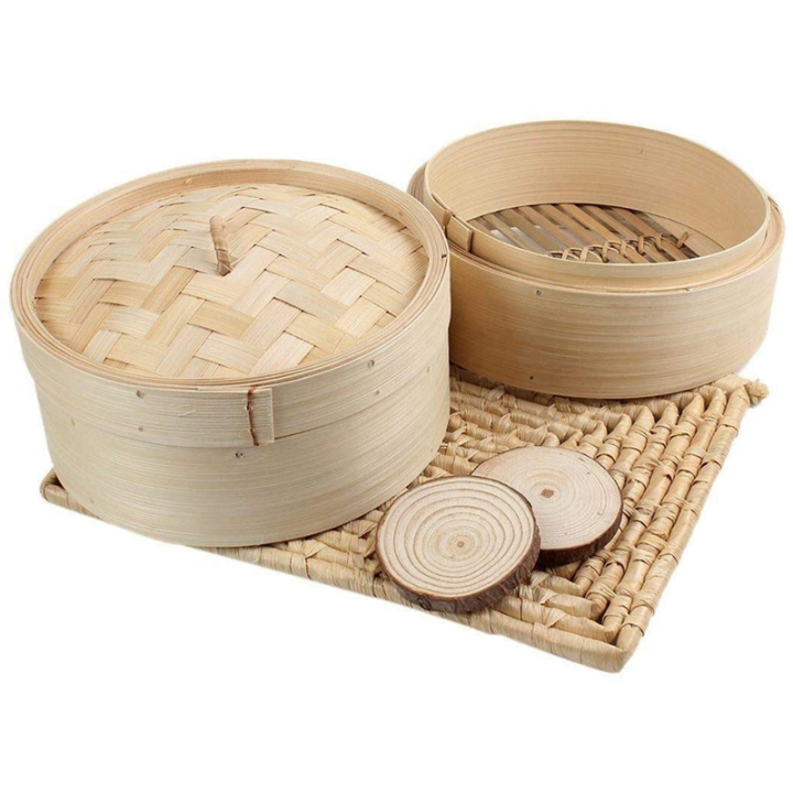 2X%20Bamboo%20Steamer%202%20Tier%208%20Inch%20Dim%20Sum%20Basket%20Rice%20Pasta%20Cooker%20Set%20with%20Lid%20By%20Steam%20Basket%20for%20Vegetables%20-%20Image%202