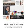 X8 Ultra Series 8 - 49mm Limited Sport Edition Smart Watch 2.0 inch Infinity 49mm Titanium Body Full Screen | Always ON Display | Wrist Raise ON Display | Waterproof | Multi Sport Mode. 
