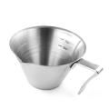 Espresso Measuring Cup Espresso Pouring Cup Stainless Steel Espresso Pouring Cup with Handle 2 Pack Double Espresso Cups Silver. 