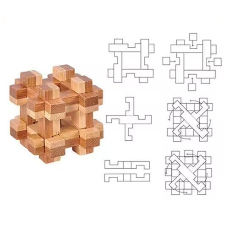 Complex Lock Toy Wooden Lock Kongmingsuo Intelligence Suo Fancy Toy Adult Level 10 High ...