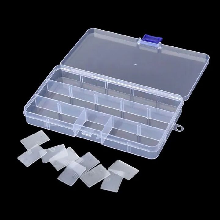 10grids%2015grids%2024grids%20Plastic%20Storage%20Jewelry%20Box%20Compartment%20Adjustable%20Beads%20Boxes%20For%20Jewelry%20Organizer%20Rectangle%20Box%20Case%20-%20Image%204