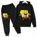 SpongeBob SquarePants Kids Long Sleeve Hoodies Kids Sweatshirt Pant Suit Casual Coat Sportswear Boys Girls Kids Clothes Girls. 