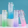 Glass Water Bottle Colour Hello Master With Handle. 
