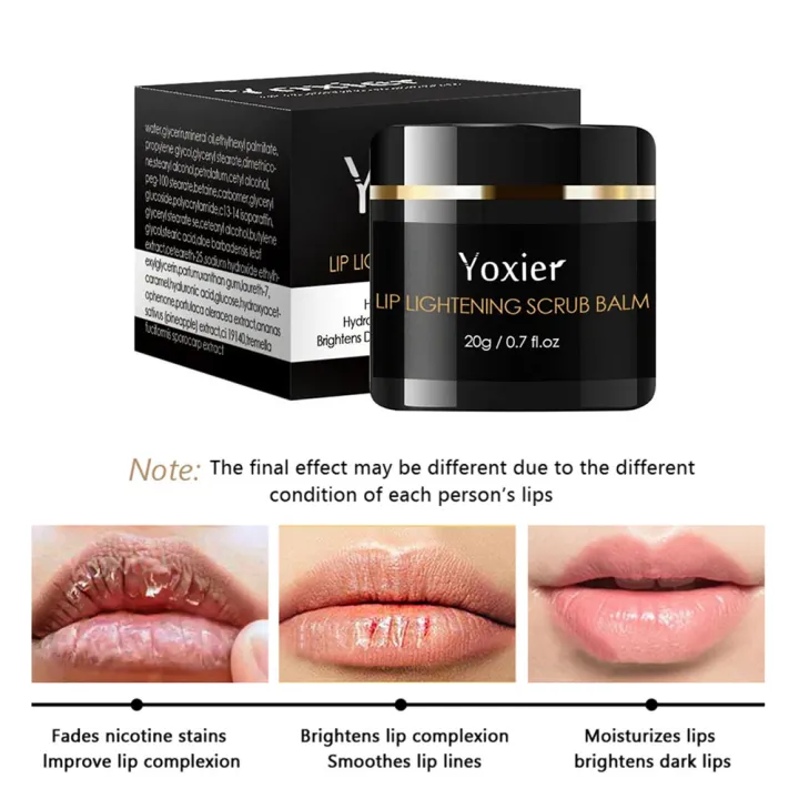 Yoxier%20Lip%20Lightening%20Scrub%20Balm%20Pink%20Fresh%20Bleaching%20Cream%20Remove%20Dark%20Lips%20Moisturizing%20Brightening%20Black%20Lips%20Lips%20Care%2020g%20-%20Image%202