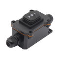 IP68 Waterproof Junction Box + 12V 3-speed Rocker Switch Set Outdoor 2 Way Plug Line Wire Range 4 to 8mm. 