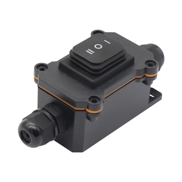 IP68 Waterproof Junction Box + 12V 3-speed Rocker Switch Set Outdoor 2 Way Plug Line Wire Range 4 to 8mm