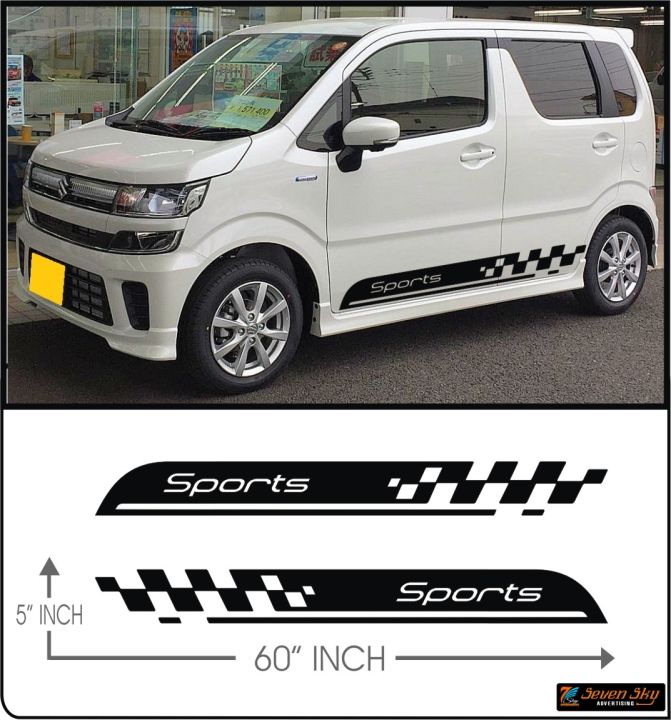 Wagon r side sticker discount
