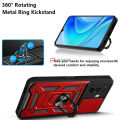 PlusCase for Huawei Nova Y70 / Nova Y71 Phone Casing Slide Lens Armor Case Shockproof Stand Holder Camera Protect Back Cover. 