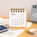 Creative Mini 2022 Calendar Portable Cute Desktop Small Desk Calendar Decoration Time Schedule. 