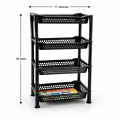 Plastic Vegetable Fruit Rack 4 Layer | Multipurpose Storage Stand for Kitchen, Home & Office. 