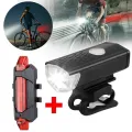 Bike Bicycle Light USB LED Rechargeable Set MTB Road Front Back Headlight Lamp USB LED Rechargeable Bike Bicycle Light Set MTB Road Bike Front Back Headlight Lamp Flashlight Cycling Light Cycling Accessories. 
