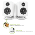 Speaker Support Base is Made for Tabletop Speaker Bottom Stand with Shock Absorption and Enhanced Sound Quality White Easy to Use. 