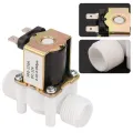 Dc12v N/C Normally Closed Water Solenoid Valve G1/2-Inch Plastic Electrical Solenoid Valve For Automatic Water Lines On and Off. 