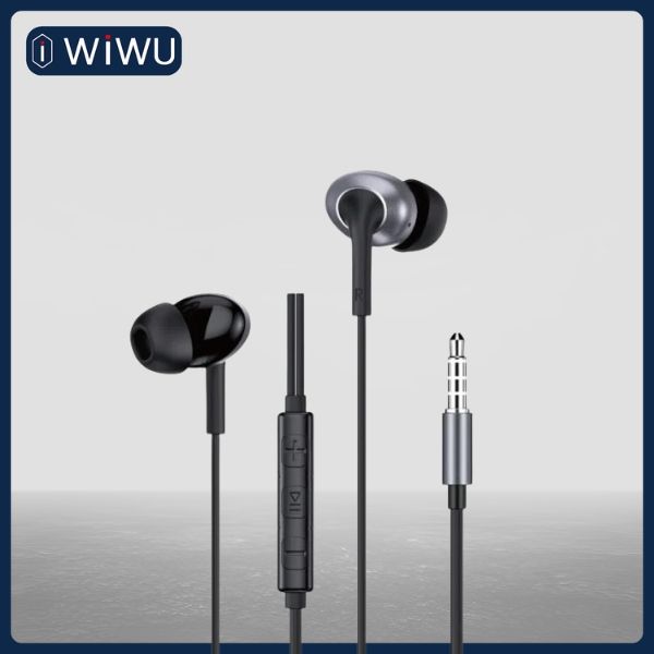WiWU EB317 Stereo Earphone – Black / White