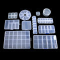 Transparent Plastic Jewelry Storage Box Adjustable Storage Container - 1pc/bag. 