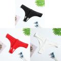 SMY 3PC Lady Cotton Panties Women Underwear Ladies Low-Waist Pantys T-back Breathable Panties. 