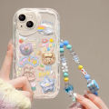 3D Rabbit Phone Chain Lanyard Clear Soft Case For Xiaomi Redmi Note 12 4G 11 10 Pro 11S 12S 9 Redmi 13C 12C 9C 9A 9 10 A1 A2 Plus Cartoon Phone Casing Shockproof TPU Silicone Cover. 