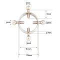 2Pcs Round Nipple Piercing Jewelry Non Piercing Nipple Ring Fake Screw Nipple GENGLI. 
