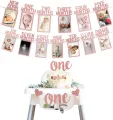 Kids 12 Months Photo Banner 1st Birthday Baby Photo Banner for Monthly Milestone Photo. 