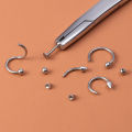 1pc Surgical Steel Forcep Nose Ring Hoop Septum Piercing Holding Tool Unscrew Clamp and Eyebrow Earrings Labret Body Jewelry set. 