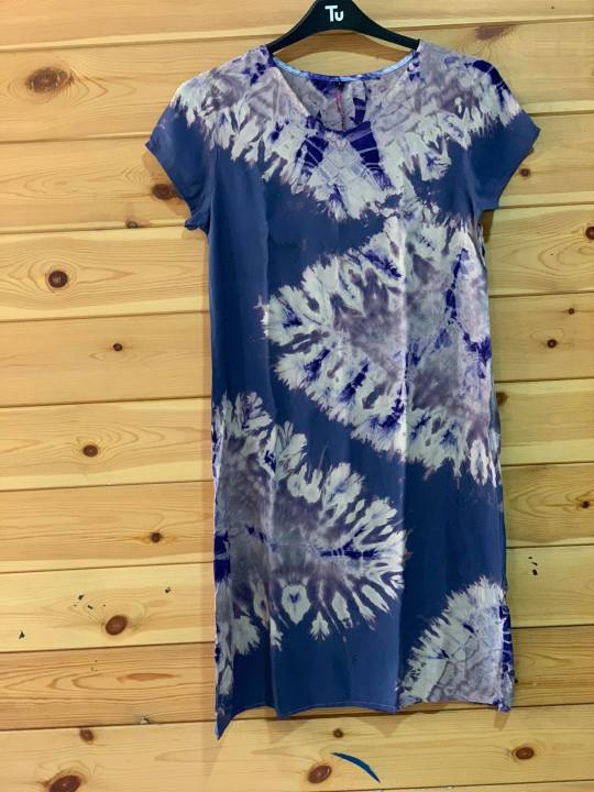 House Coat for Women Hand Made Traditional Unique Batik Designs Night Dress for Comfort Relax- Female Bathik House Coat Night Gown Frock Nighty V Neck