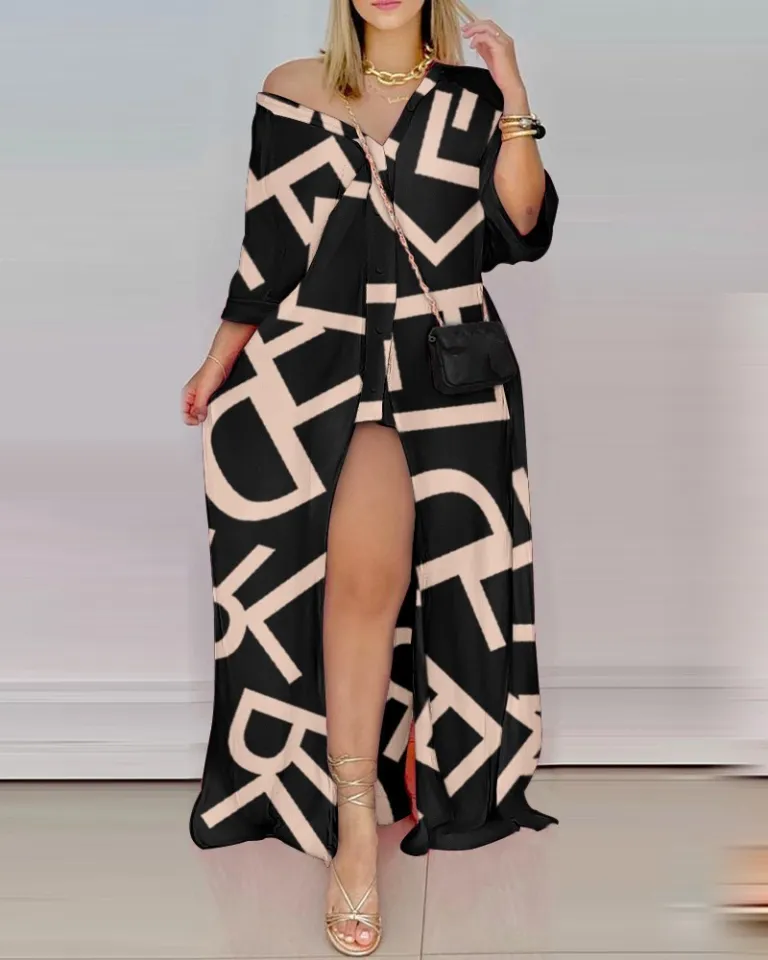 high waisted capri dress pants High Slit Bodycon T-shirt Dress– Beyazura.com main image 1