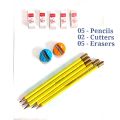 Pencil pack with Eraser & Sharpener/Cutter For School/Preschool Kids. 